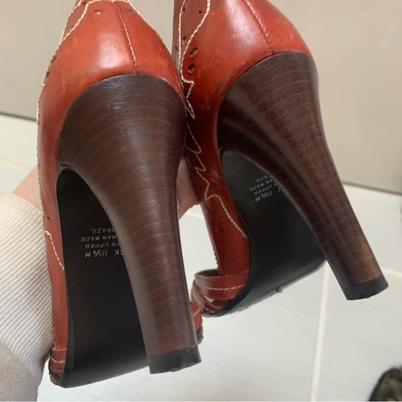 Carlos by  Carlos Santana High Heels Open Toe Red/Orange Dusk 8.5 - Picture 8 of 12